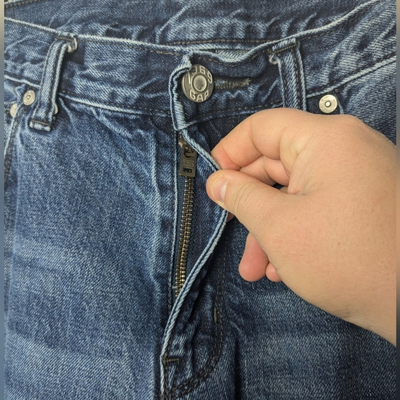 GAP 1969 Men straight leg jeans washed style size 34x32 100% cotton - Picture 3 of 10